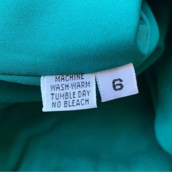 Vtg J Hilary Wool Buttoned Oversized Coat Jacket Teal Green Size 6 - Picture 6 of 7